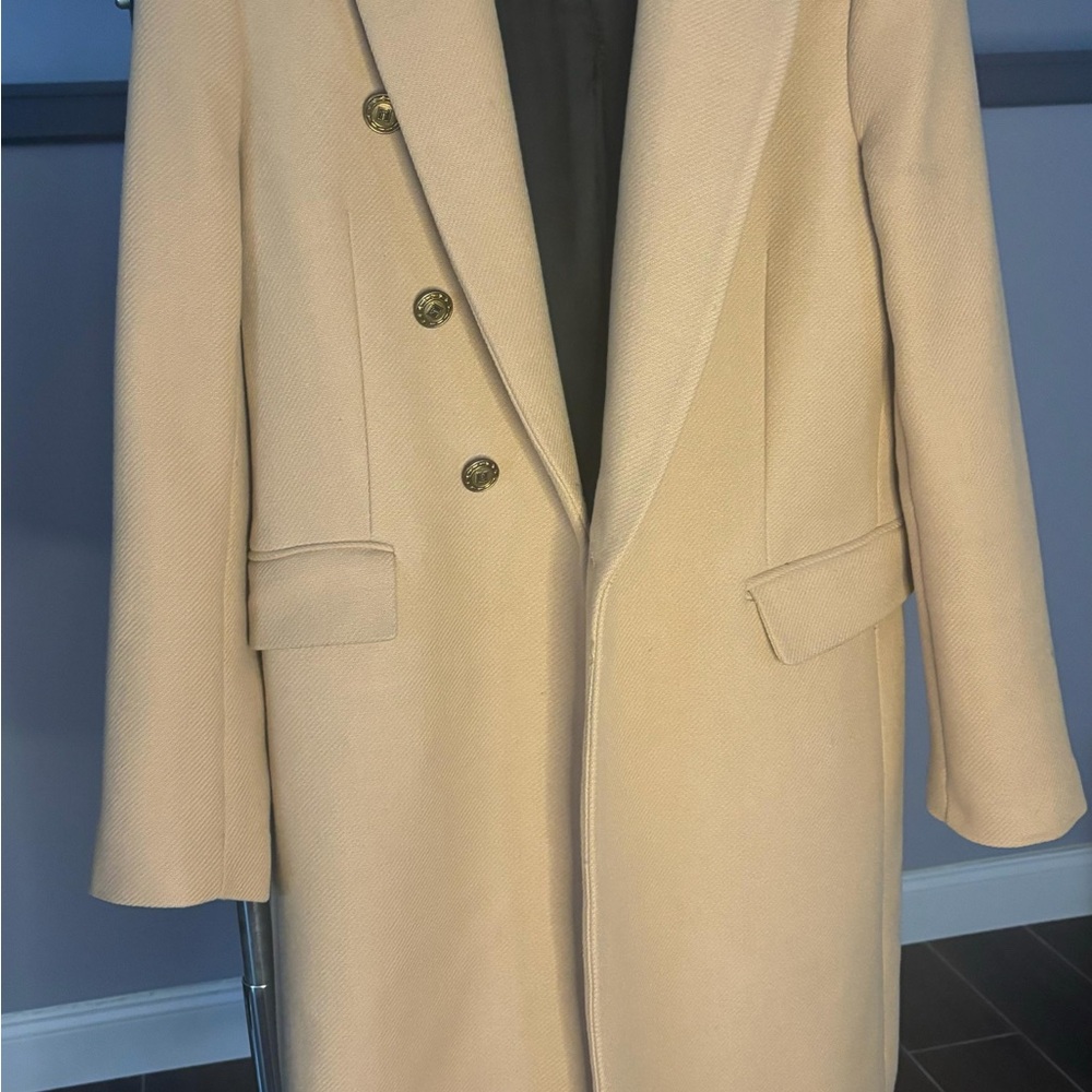 ZARA women classic Tan Overcoat